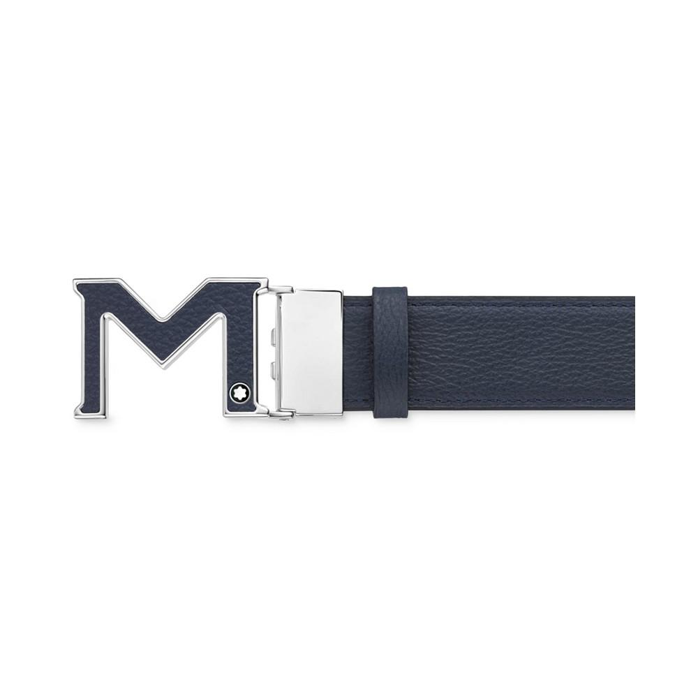 M Buckle Reversible Leather Belt商品第1张图片规格展示