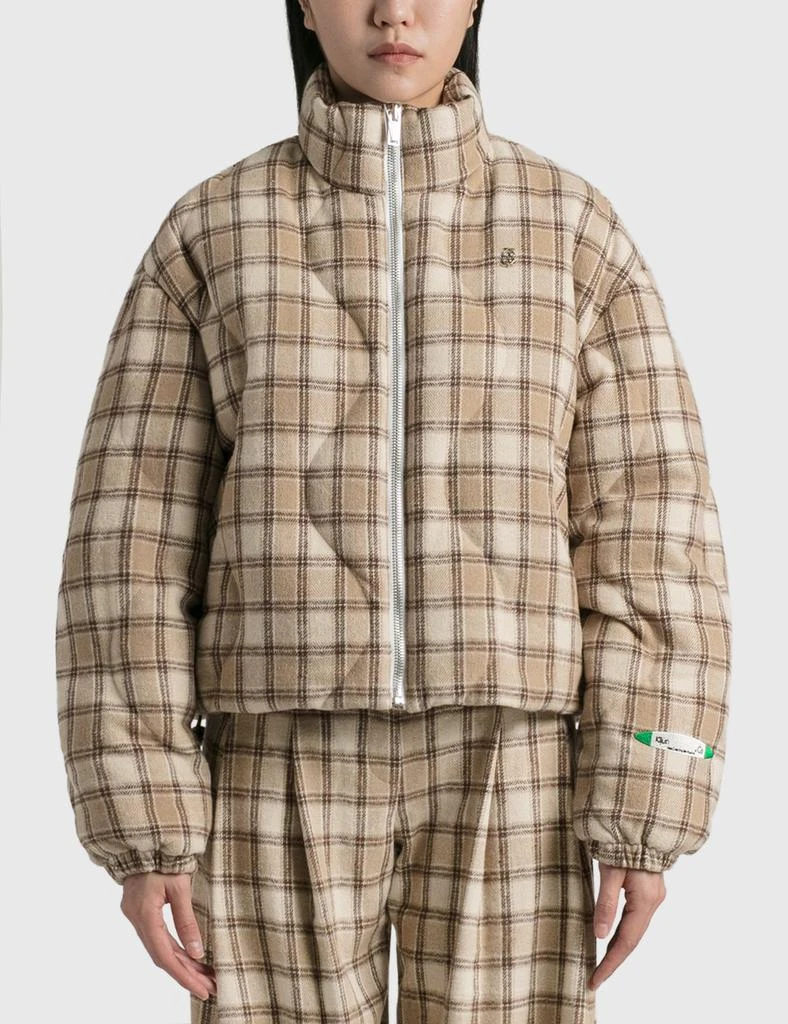 商品Kijun|PLAID CHECK PUFFER JACKET,价格¥1932,第1张图片