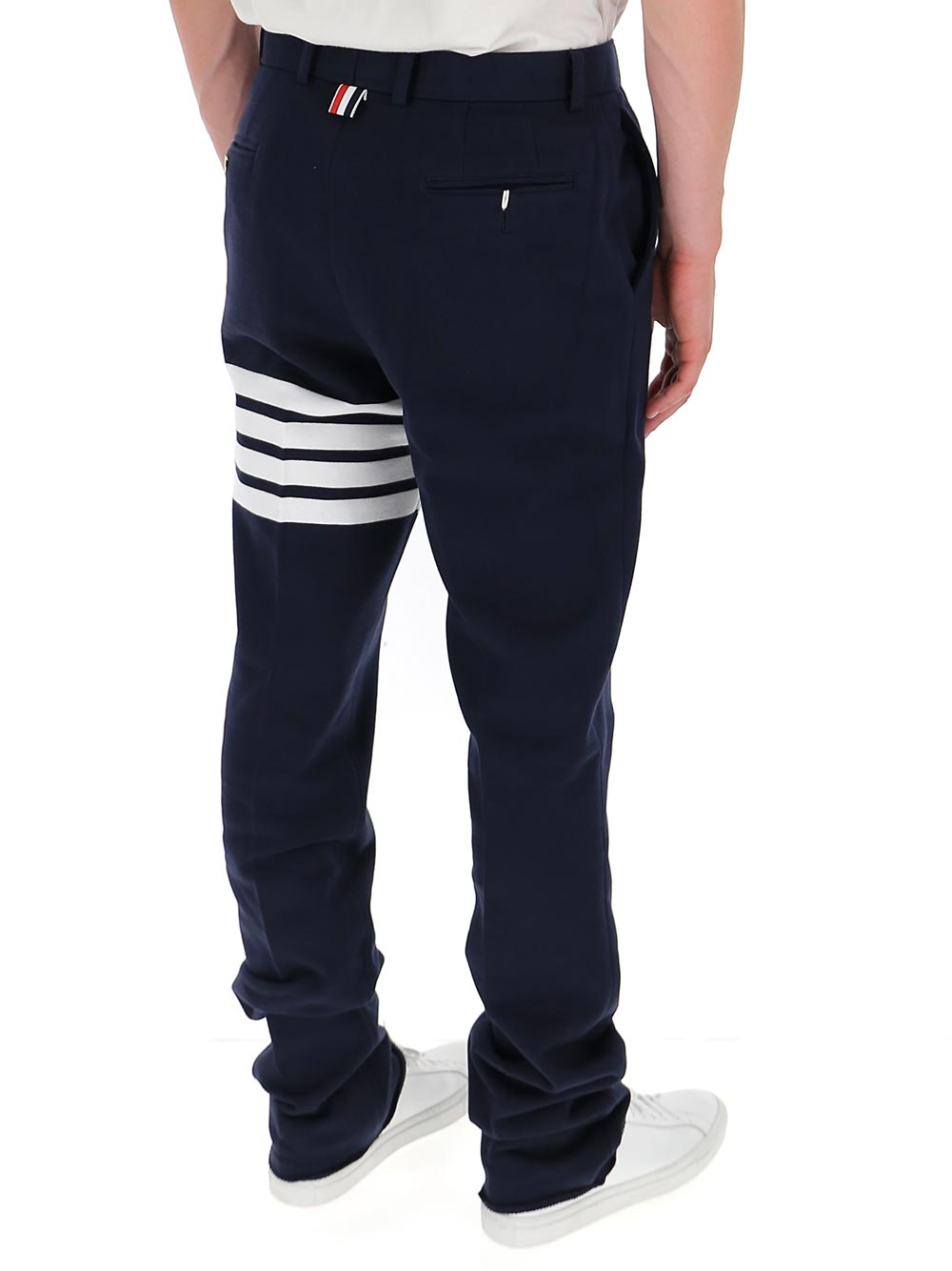 THOM BROWNE 汤姆·布朗 男士蓝色棉质休闲裤 MTU187A-00535-415商品第2张图片规格展示