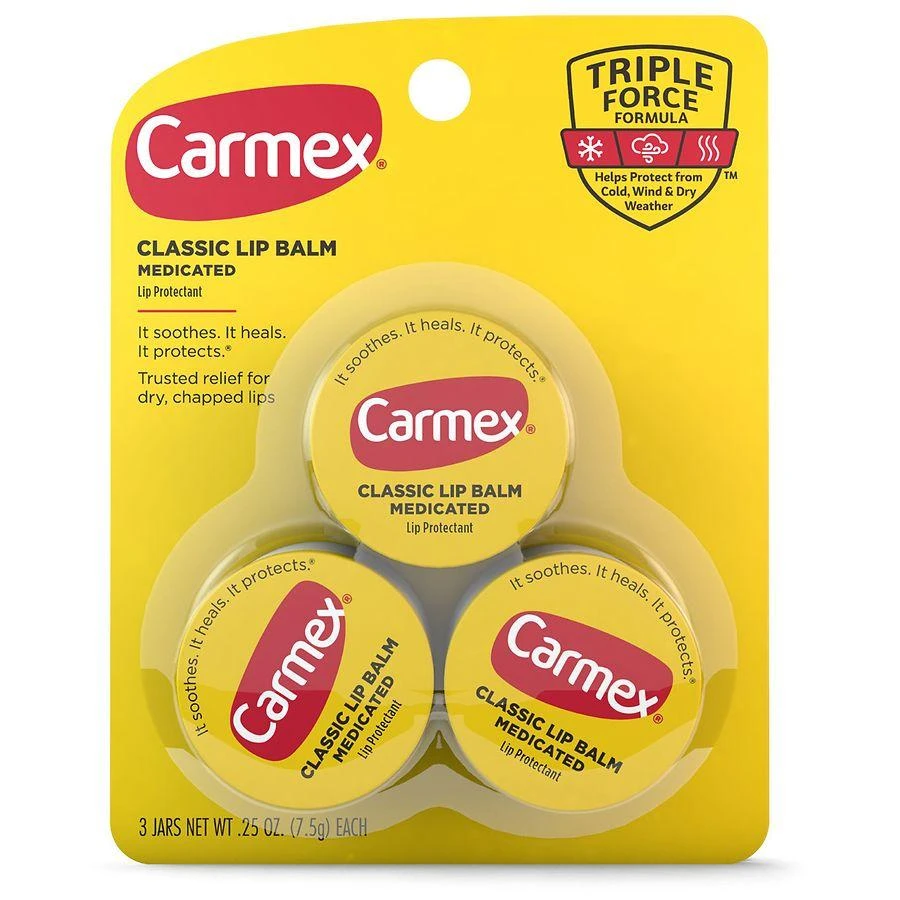 商品Carmex|Medicated Lip Balm Jars, Lip Moisturizer for Dry, Chapped Lips Original,价格¥44,第1张图片