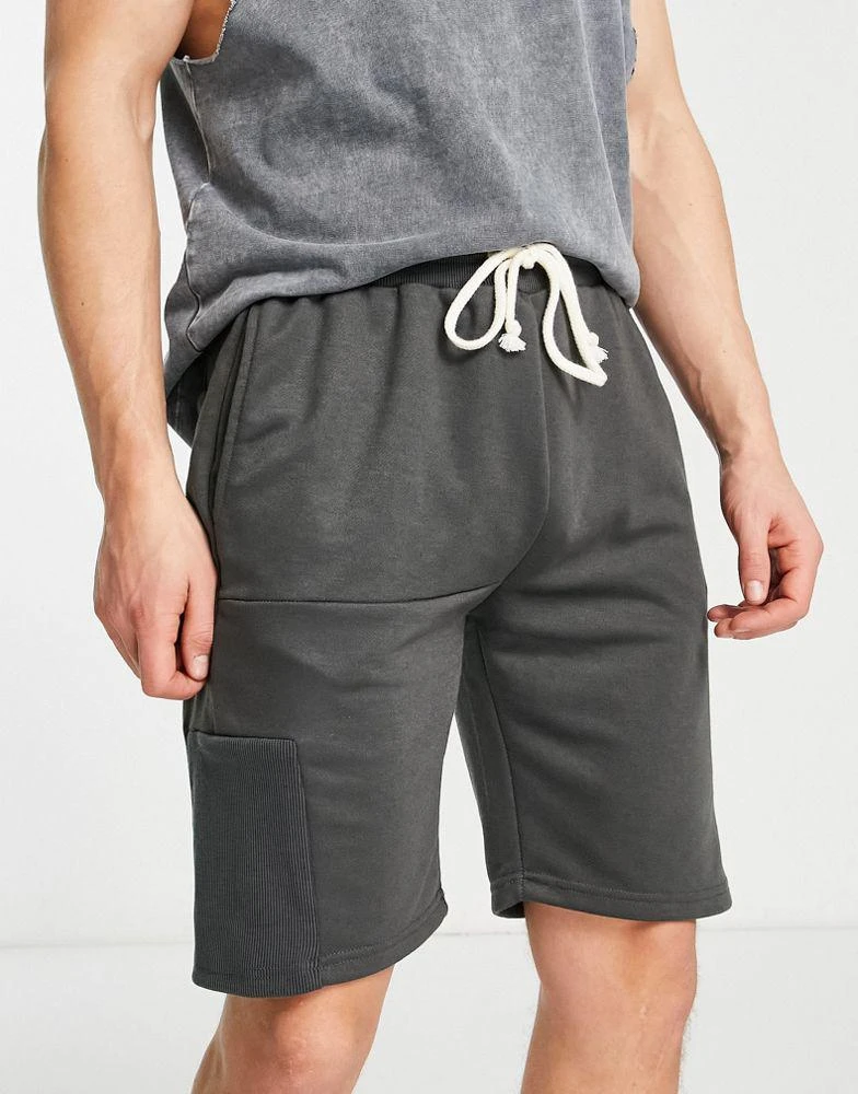 商品American Stitch|American Stitch jersey shorts with drawstring waistband in grey,价格¥199,第2张图片详细描述