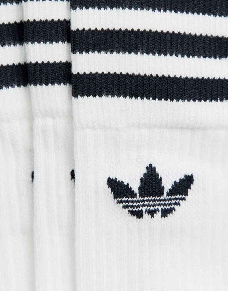 商品Adidas|adidas Originals adicolor Trefoil 3 pack crew socks in white,价格¥100,第3张图片详细描述