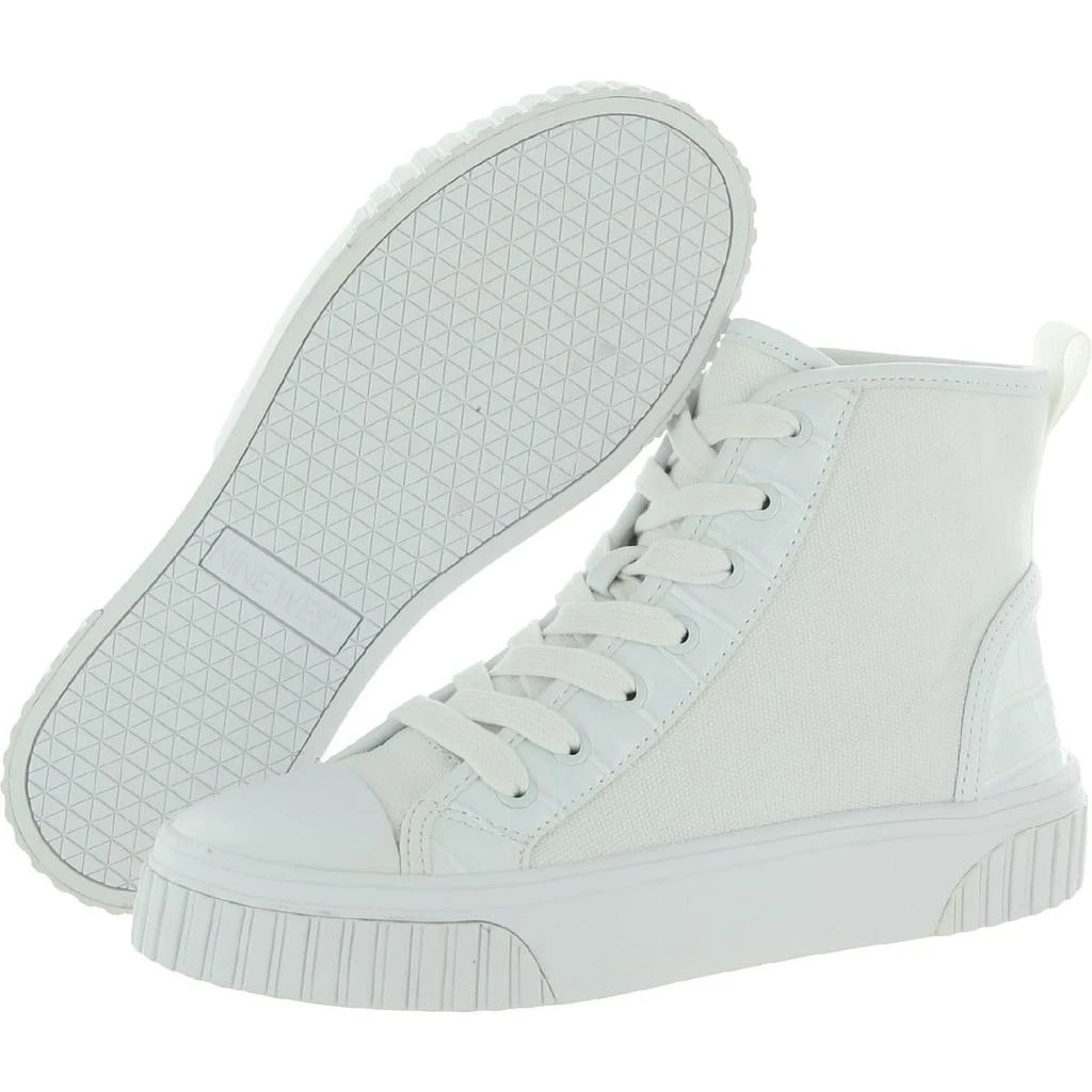 商品Nine West|Nine West Womens Dyiane 7 Canvas Flats High-Top Sneakers,价格¥84,第4张图片详细描述