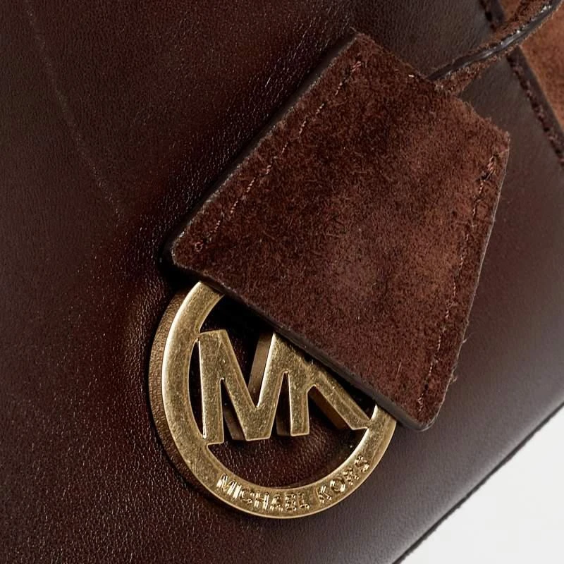Michael Kors Dark Brown Suede and Leather Greenwich Bucket Bag 商品
