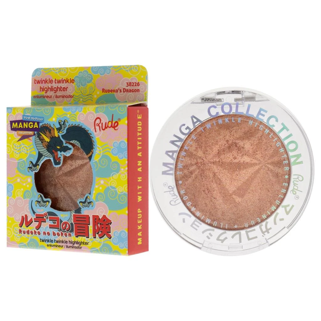 商品Rude Cosmetics|Manga Collection Twinkle Twinkle Highlighter - Rudekos Dragon by Rude Cosmetics for Women - 0.14 oz Highlighter,价格¥94,第1张图片