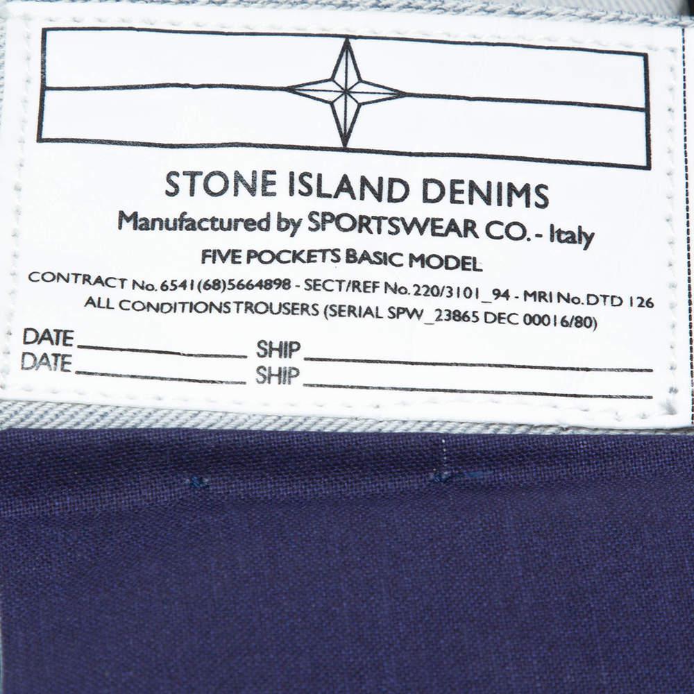 Stone Island Pale Grey Denim New Steel Narrow Leg Jeans S商品第6张图片规格展示