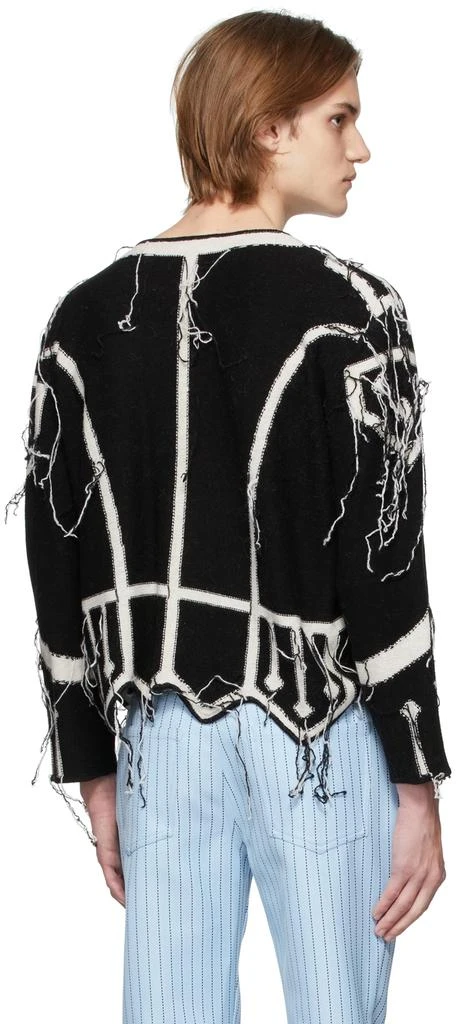 商品Charles Jeffrey Loverboy|Black & White Wool Scots Sweater,价格¥1898,第3张图片详细描述