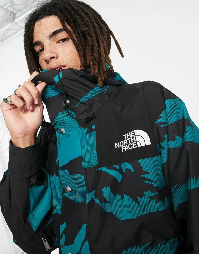 商品The North Face|北面 蓝绿色山色印花1986复古Mountain DryVent防水夹克,价格¥1495,第1张图片