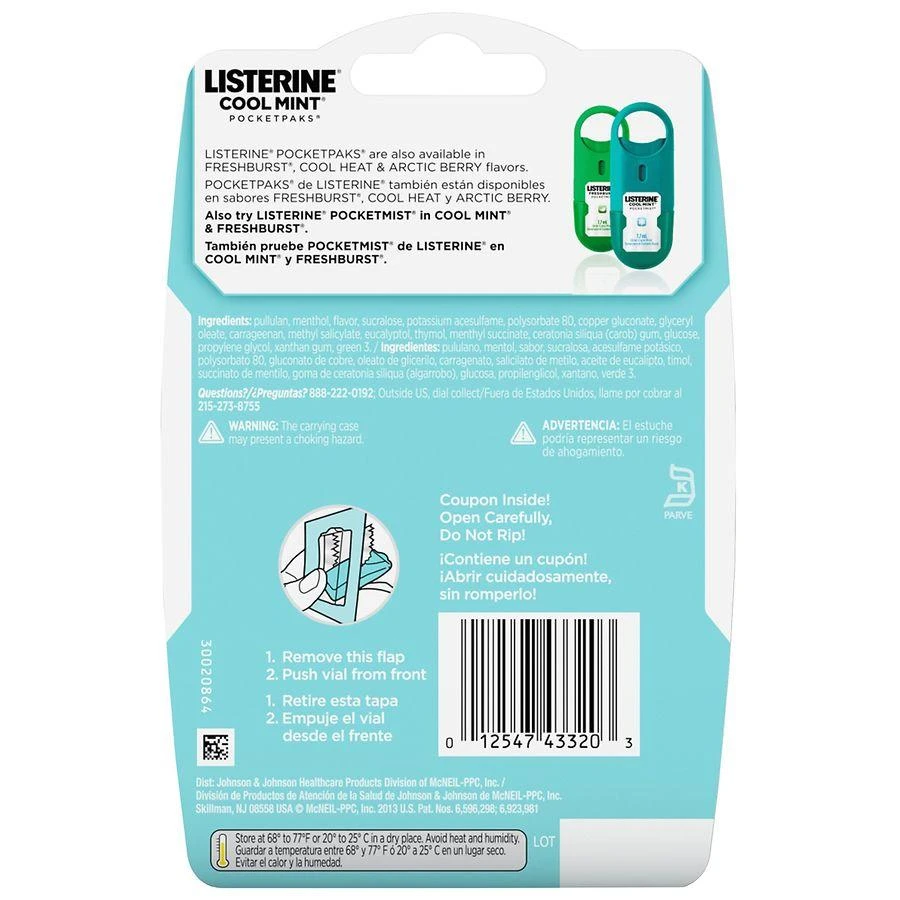 商品Listerine|Pocketpaks Fresh Breath Strips Mint,价格¥45,第2张图片详细描述