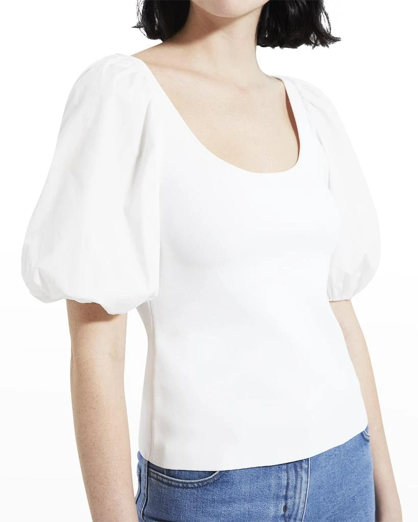 商品Theory|Scoop-Neck Short Puff-Sleeve Top,价格¥927,第5张图片详细描述