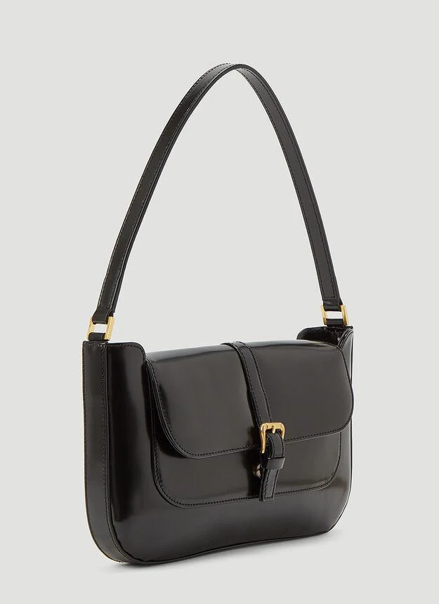 商品by FAR|Miranda Semi-Patent Shoulder Bag in Black,价格¥3147,第3张图片详细描述