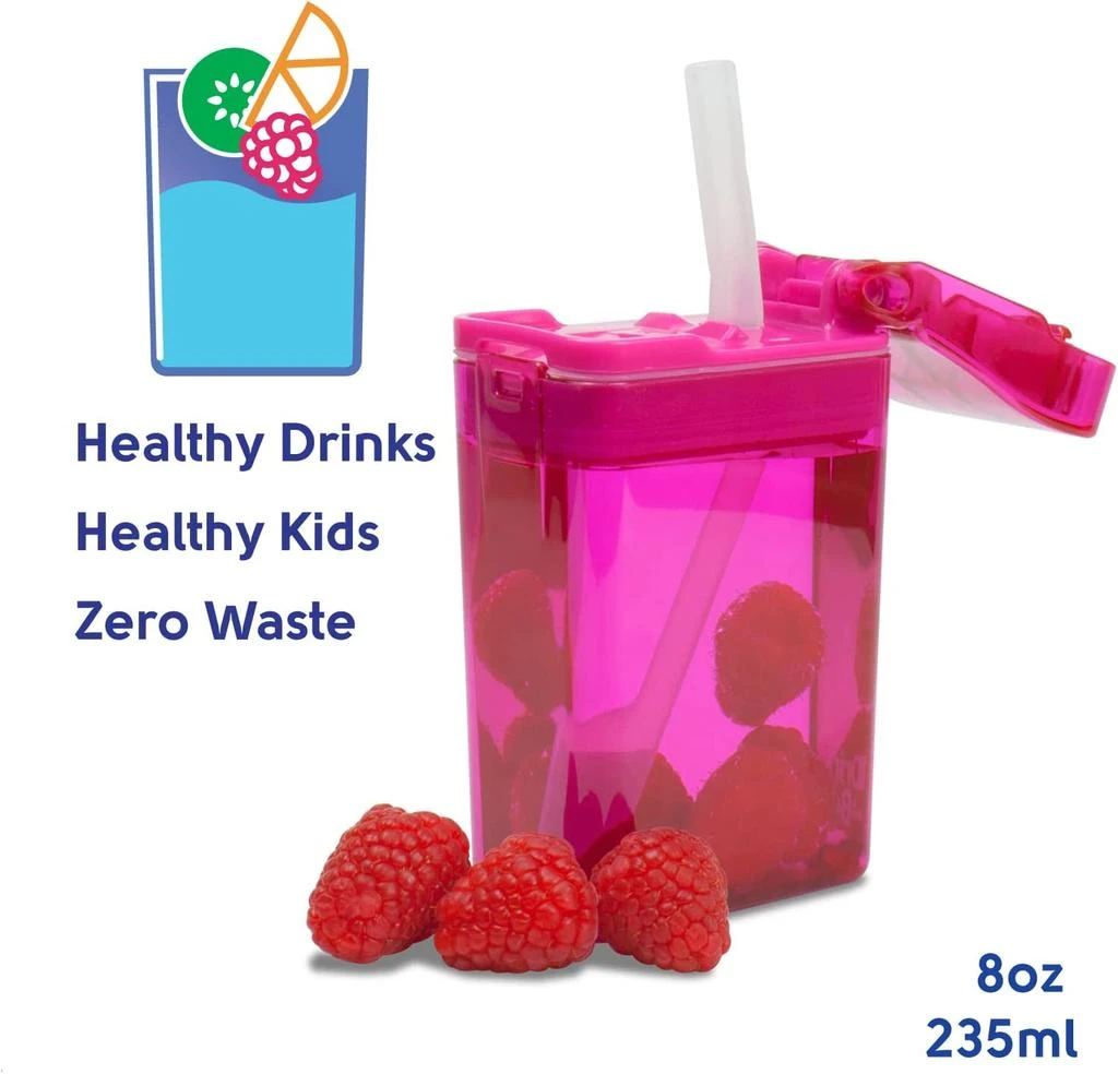 Drink in the Box Eco-Friendly Reusable Juice Box Container, 8 ounce, Blue 商品