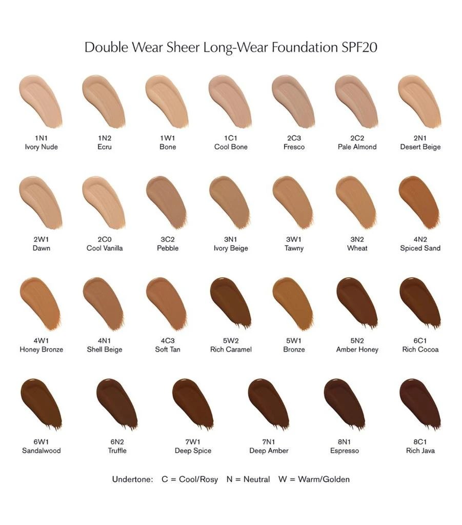 Double Wear Sheer Long-Wear Foundation SPF20 (30ml) 商品
