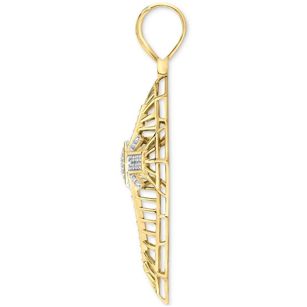 商品Macy's|Men's Diamond Cross Openwork Pendant (1 ct. t.w.) in 10k Gold,价格¥34381,第4张图片详细描述