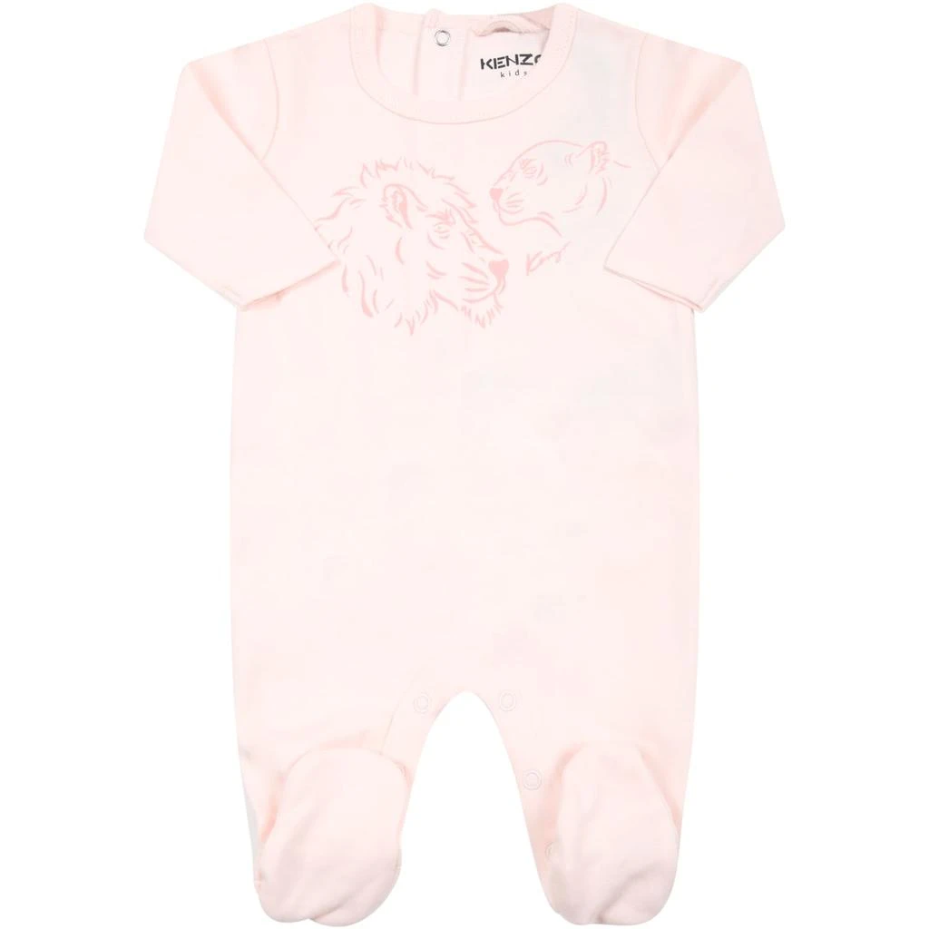商品Kenzo|Kenzo Kids Pink Set For Baby Girl With Logo,价格¥956,第2张图片详细描述