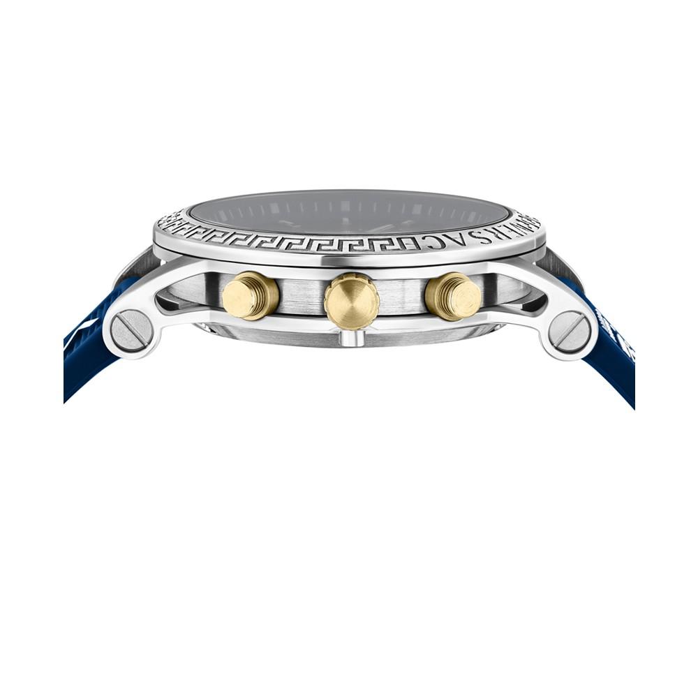 Women's Chronograph Sport Tech Blue Silicone Strap Watch 40mm商品第2张图片规格展示