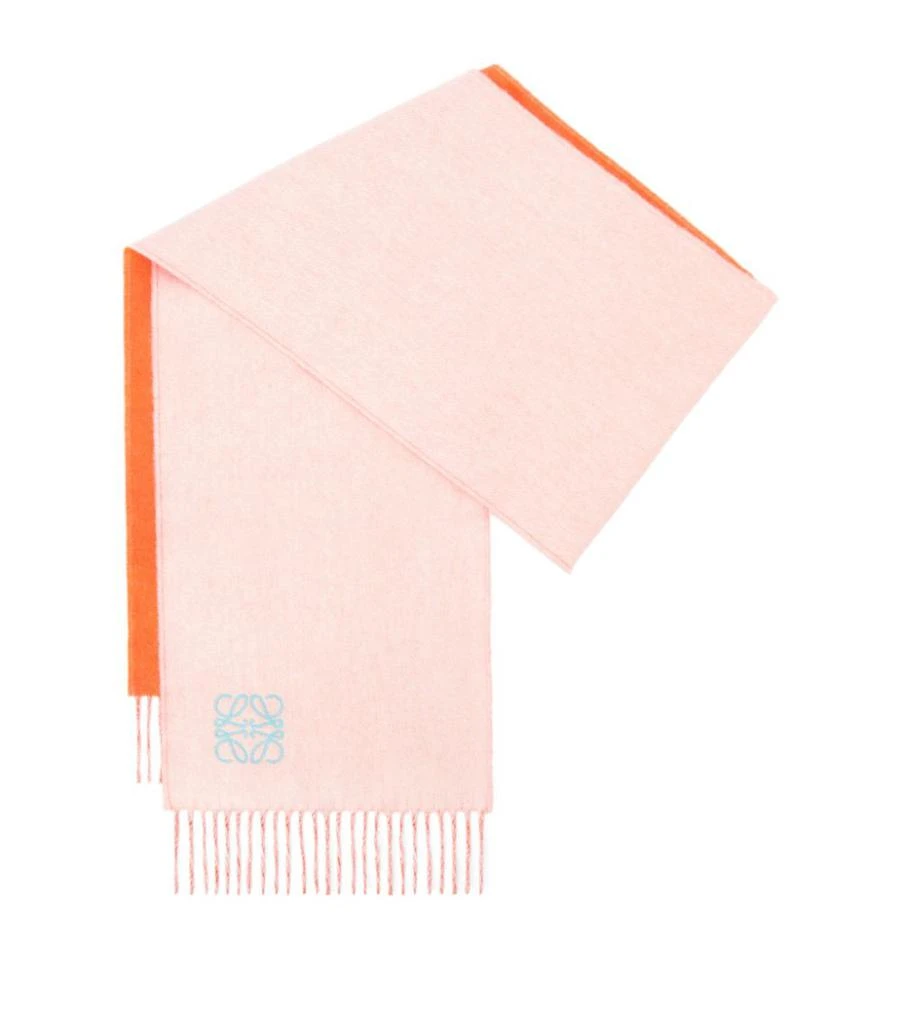 商品Loewe|Wool-Cashmere Two-Tone Anagram Scarf,价格¥2856,第5张图片详细描述