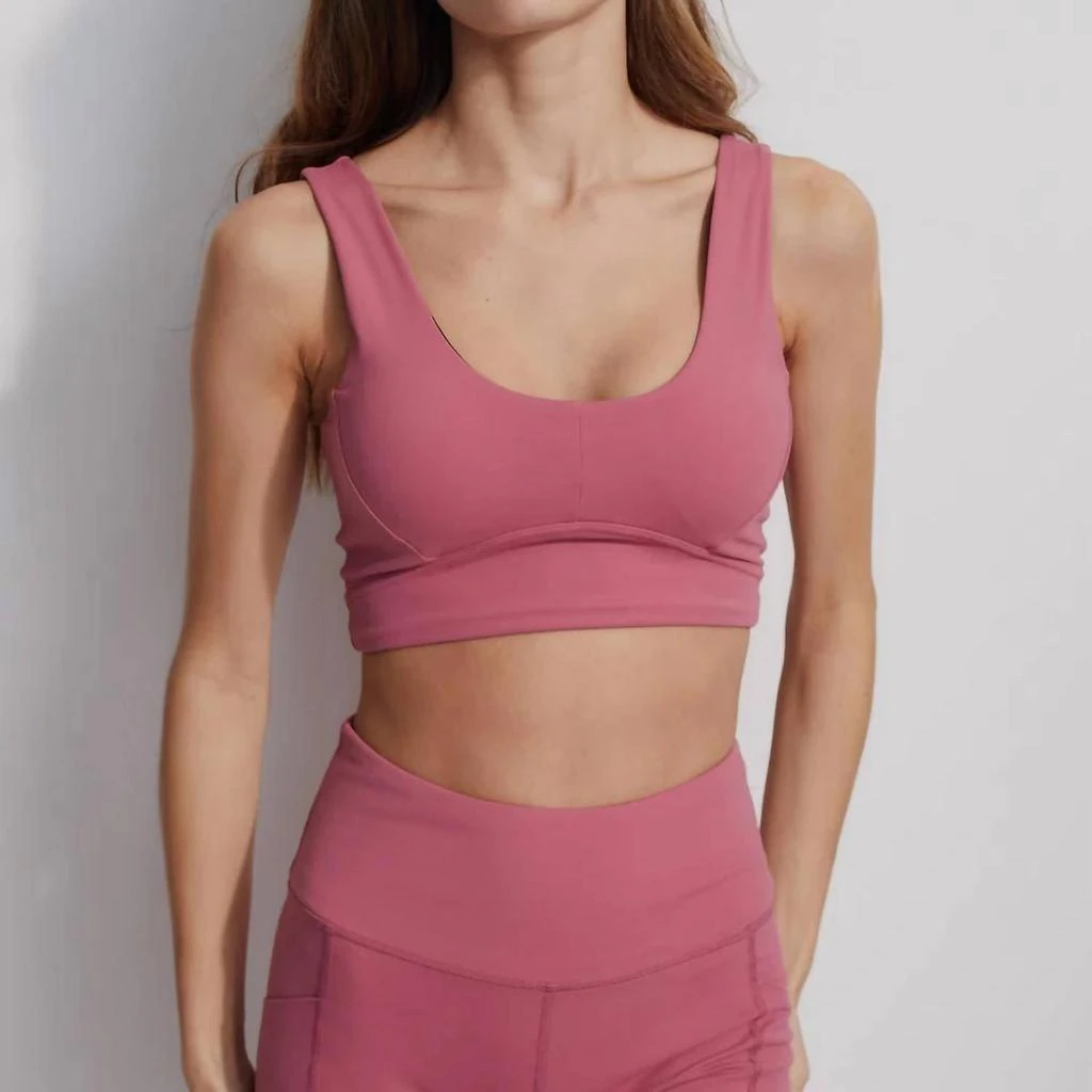 商品Varley|Let's Go Elsie Bra In Rose Wine,价格¥451,第4张图片详细描述