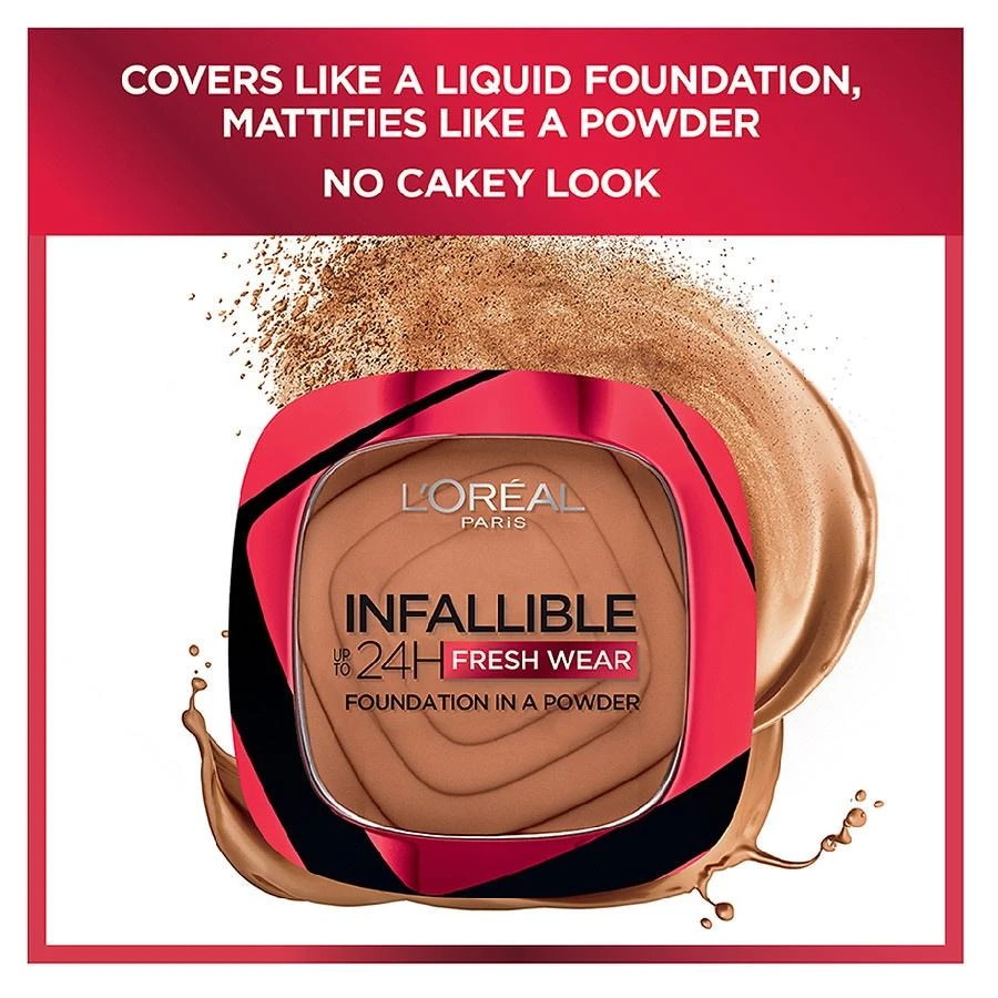 商品L'Oreal Paris|Up to 24H Fresh Wear Foundation in a Powder,价格¥134,第2张图片详细描述