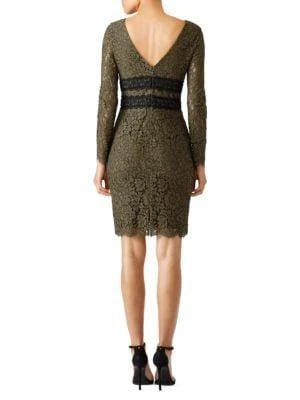 商品Diane von Furstenberg|Plunging Neckline Lace Sheath Mini Dress,价格¥1097,第2张图片详细描述