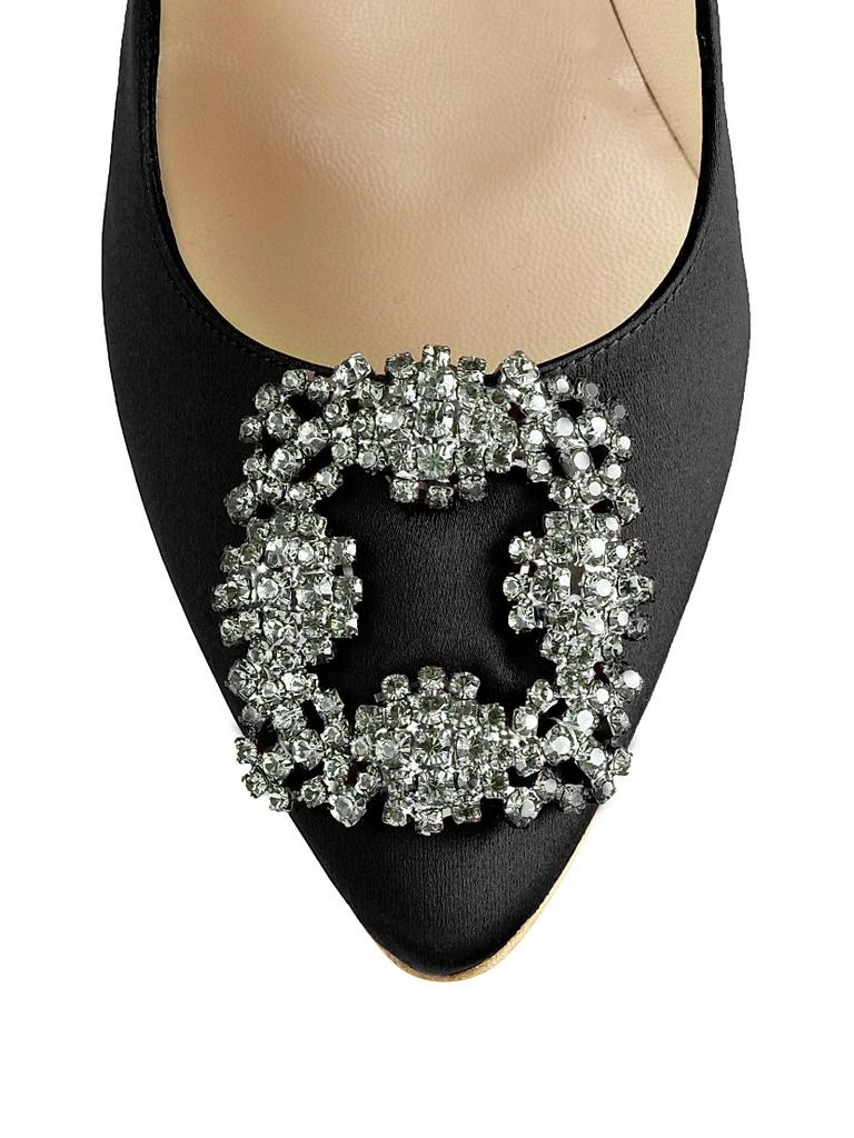 商品Manolo Blahnik|Hangisi 105MM Embellished Satin Pumps,价格¥9658,第2张图片详细描述