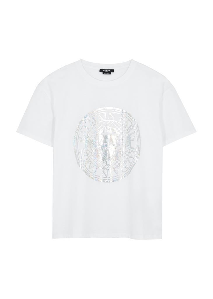 商品Balmain|KIDS Logo cotton T-shirt (12-14 years),价格¥1151,第1张图片