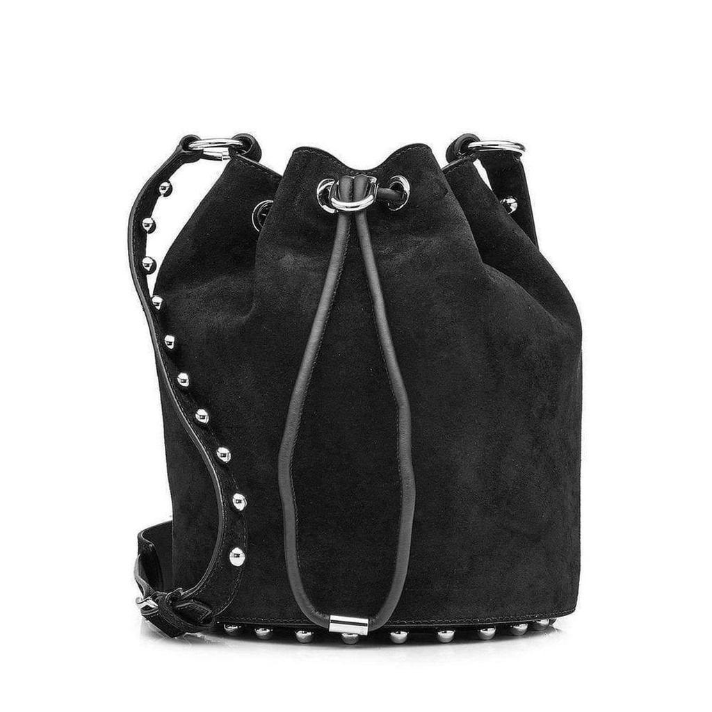 商品Alexander Wang|Black Suede Alpha Bucket Bag,价格¥4585,第5张图片详细描述