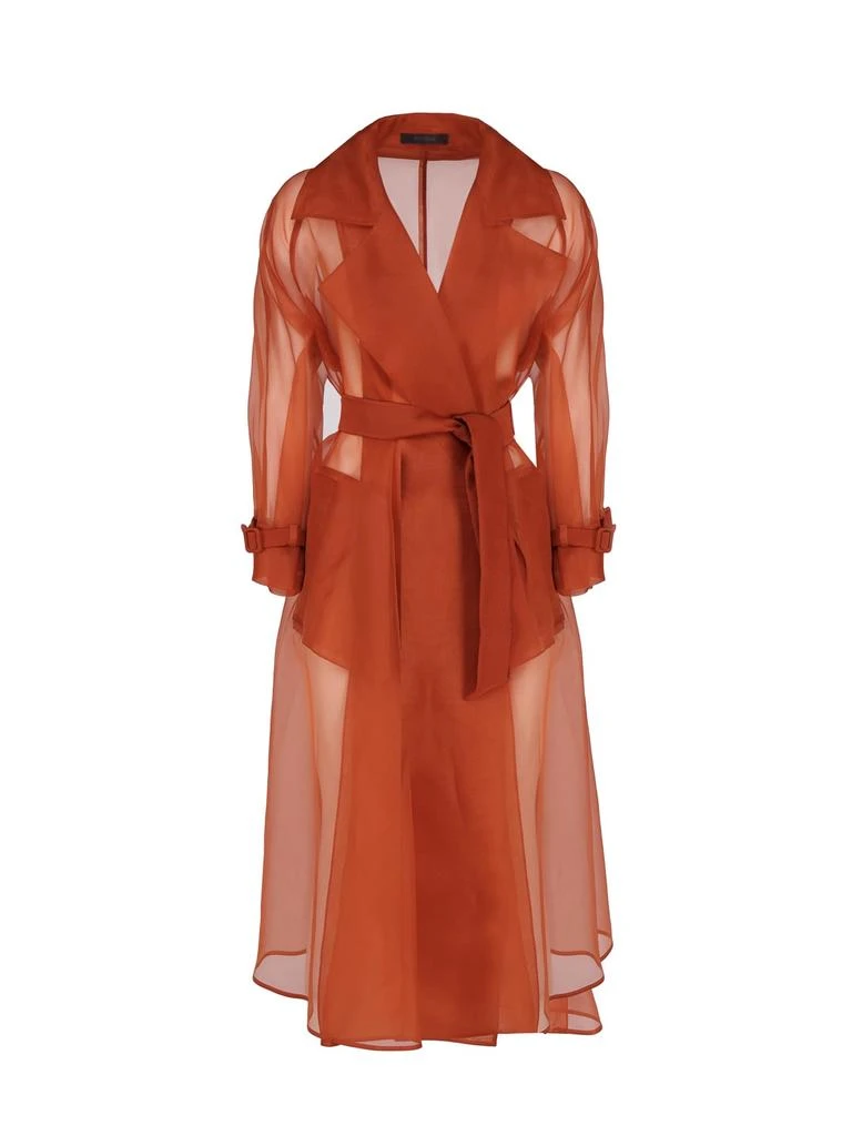 商品Max Mara|Max Mara Trench Rauche In Silk,价格¥7543,第1张图片