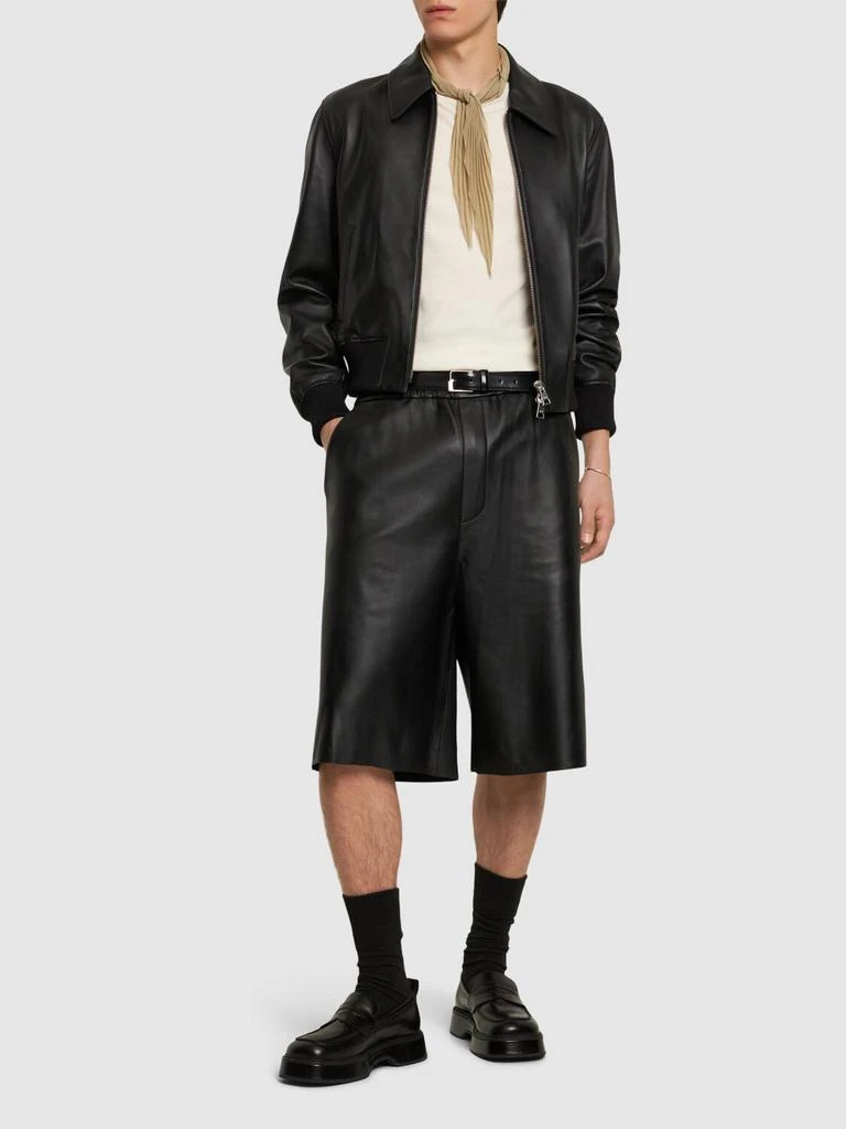 商品AMI|Adc Leather Shorts,价格¥11731,第1张图片