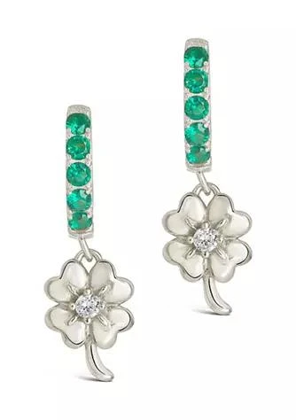 商品Sterling Forever|Forever Clover Micro Hoops,价格¥447,第1张图片