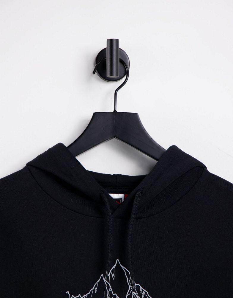商品The North Face|The North Face Front Peak hoodie in black Exclusive at ASOS,价格¥608,第6张图片详细描述