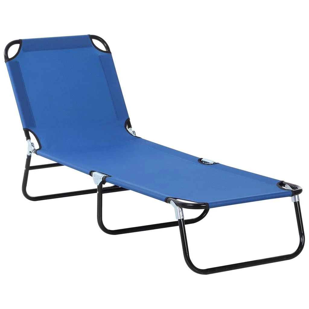 商品Streamdale Furniture|Streamdale Blue Folding Chaise Lounge Chair - 5 Reclining Positions,价格¥1023,第1张图片