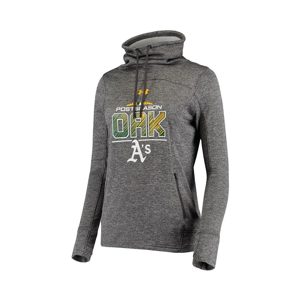 商品Under Armour|Women's Heathered Gray Oakland Athletics 2018 Postseason Block Plate Tri-Blend Pullover Hoodie,价格¥594,第2张图片详细描述