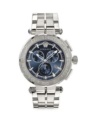 商品Versace|45MM Stainless Steel Chronograph Bracelet Watch,价格¥4777,第1张图片