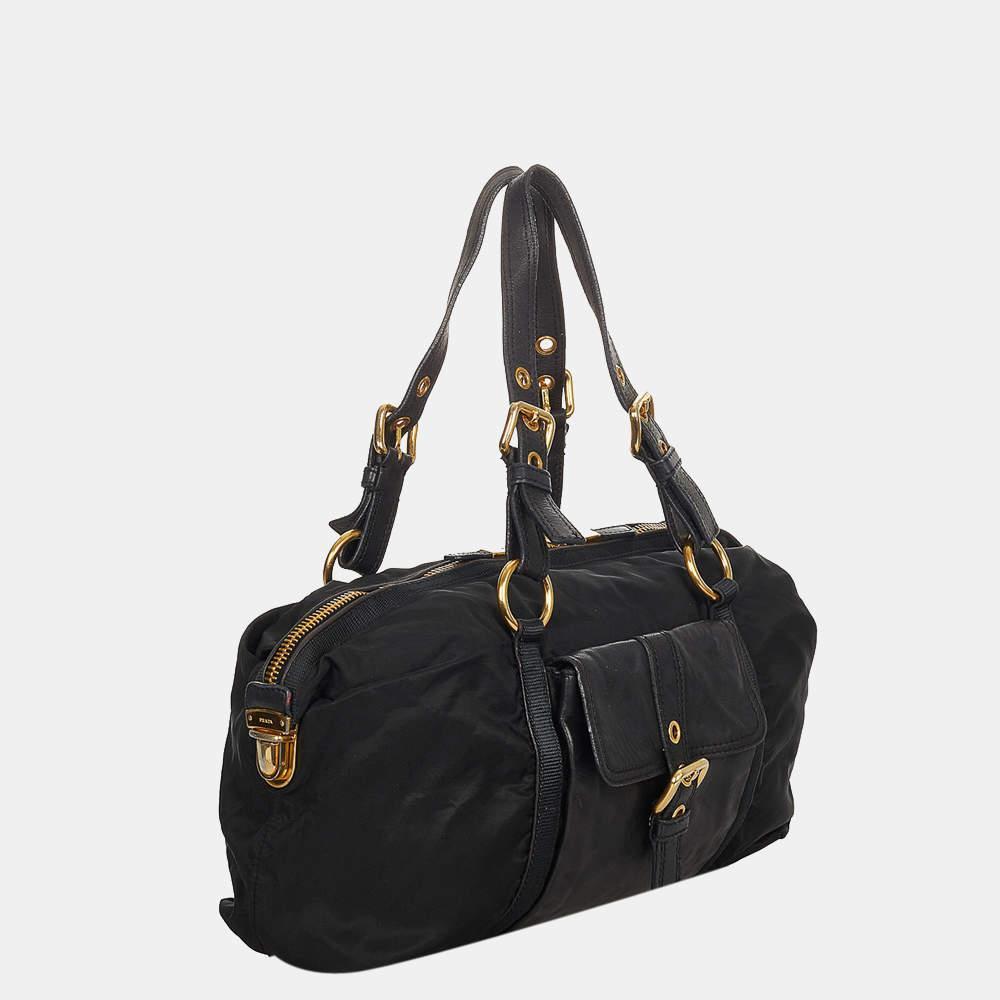 商品[二手商品] Prada|Prada Black Tessuto Shoulder Bag,价格¥3914,第4张图片详细描述