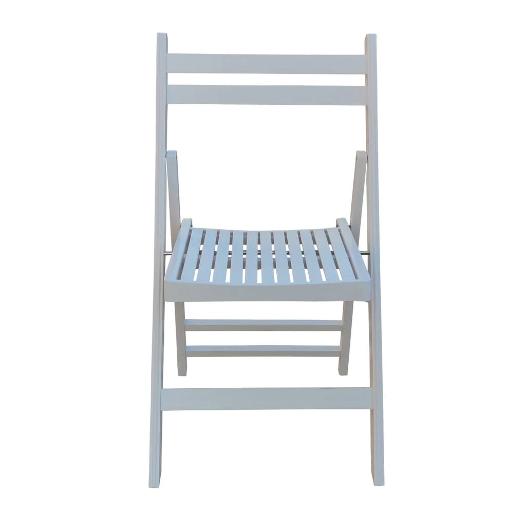 商品Simplie Fun|Furniture Slatted Wood Folding Special Event Chair - White,价格¥2018,第5张图片详细描述