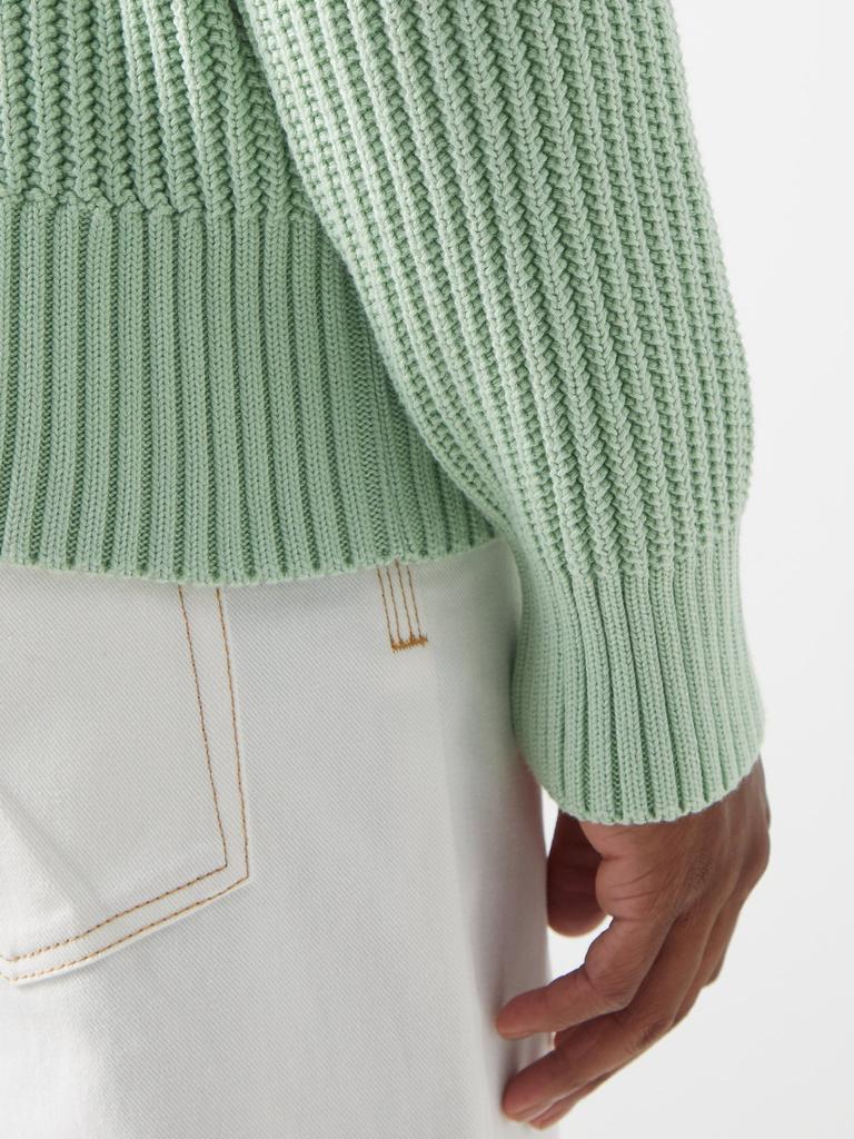 Half-zip organic cotton-blend sweater商品第4张图片规格展示
