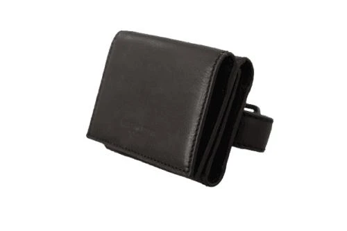 商品Dolce & Gabbana|Dolce & Gabbana Black Leather Trifold Purse Belt Strap Multi Kit Wallet,价格¥2511,第3张图片详细描述