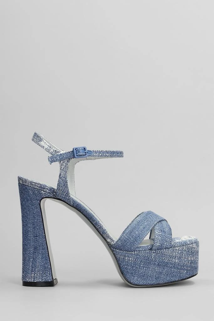 商品Roberto Festa|Stella Sandals In Blue Denim,价格¥2479,第1张图片