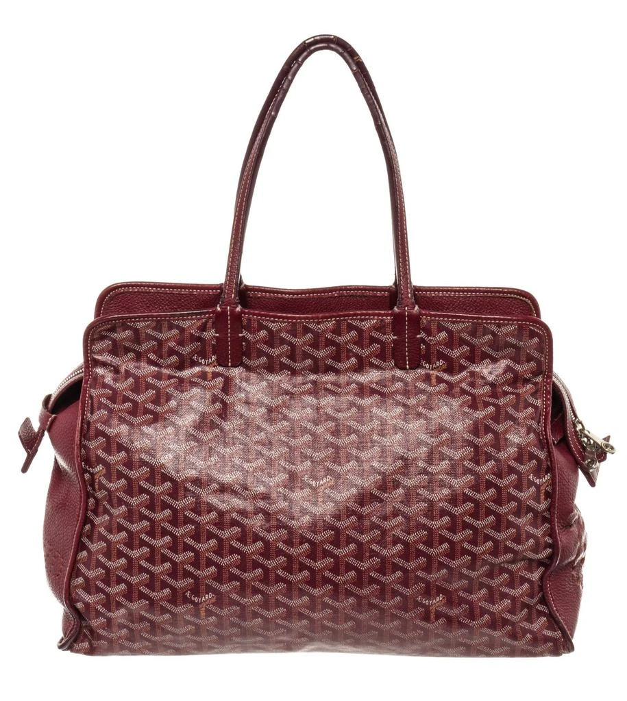 商品[二手商品] Goyard|Goyard Burgundy Goyardine Canvas Leather Sac Hardy PM Tote Bag,价格¥19833,第1张图片