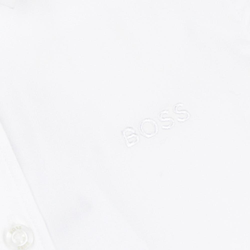White Embroidered Logo Long Sleeve Shirt商品第2张图片规格展示