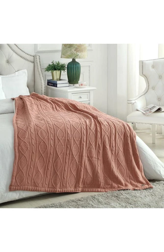 商品INSPIRED HOME|Cozy Tyme Zaim Cable Knit Throw,价格¥495,第4张图片详细描述