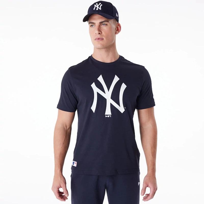 NEW ERA 男士黑色棉短袖T恤 商品
