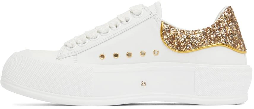 商品Alexander McQueen|White Plimsoll Sneakers,价格¥1762,第3张图片详细描述