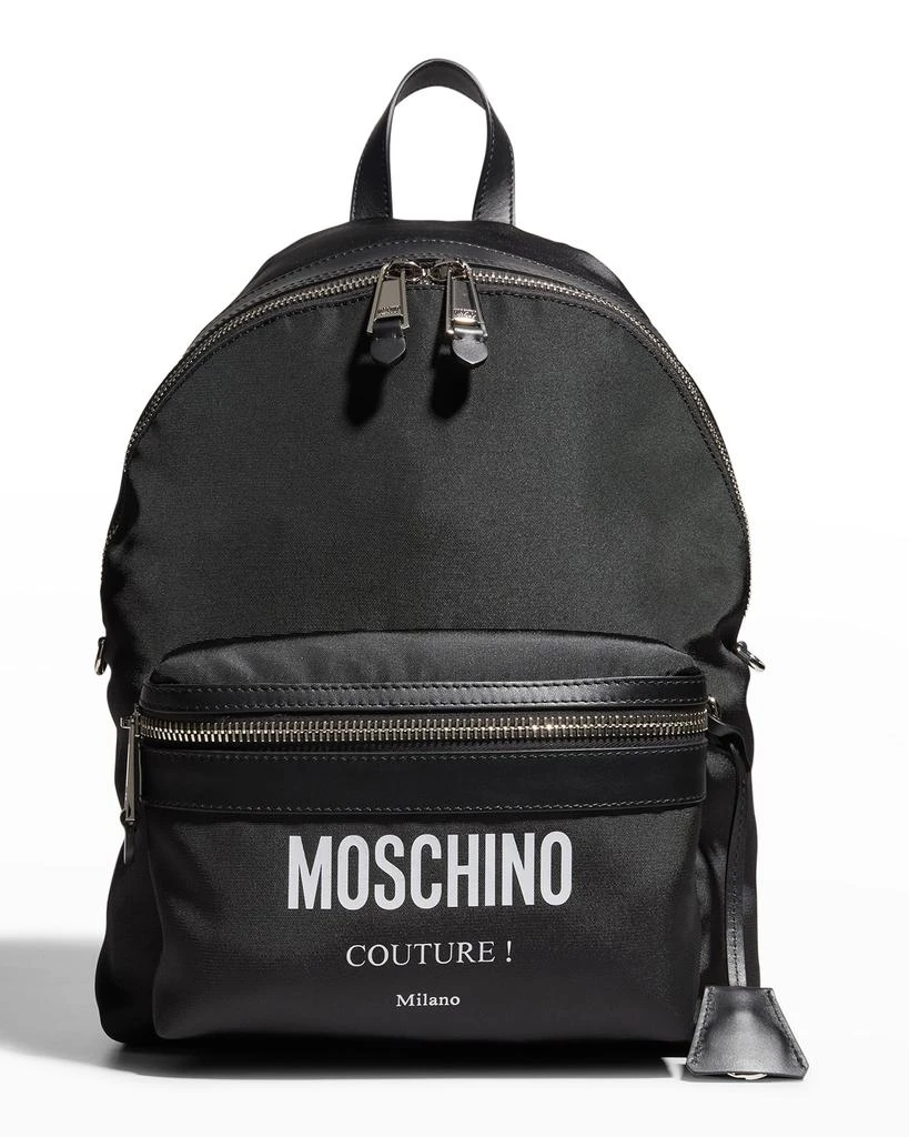 商品Moschino|Men's Nylon Logo Backpack,价格¥6843,第1张图片