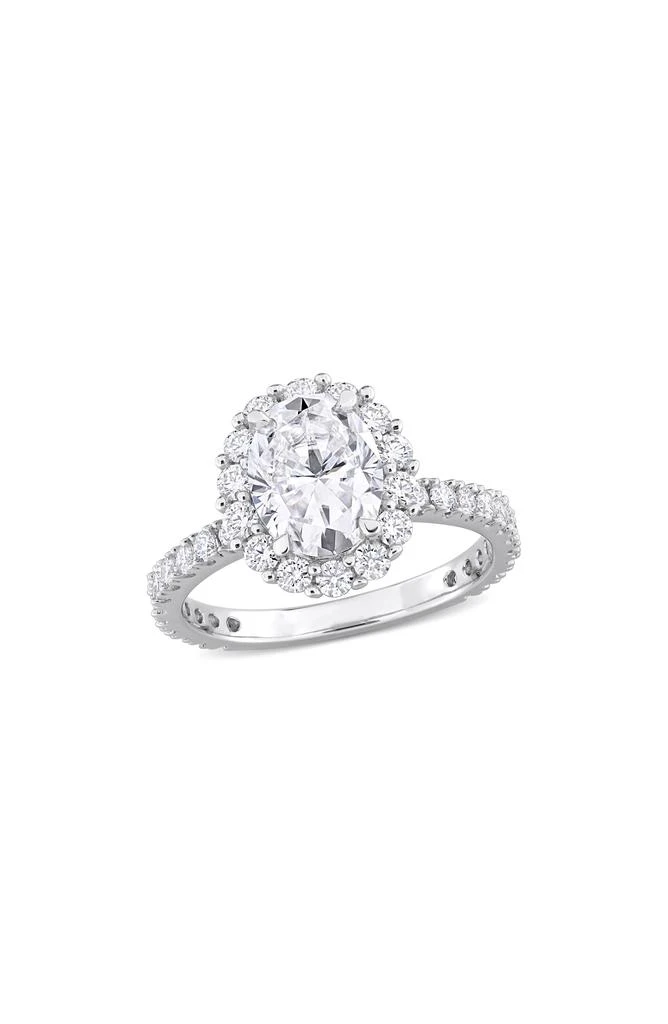 商品DELMAR|Sterling Silver Created Moissanite Engagement Style Ring,价格¥2547,第1张图片