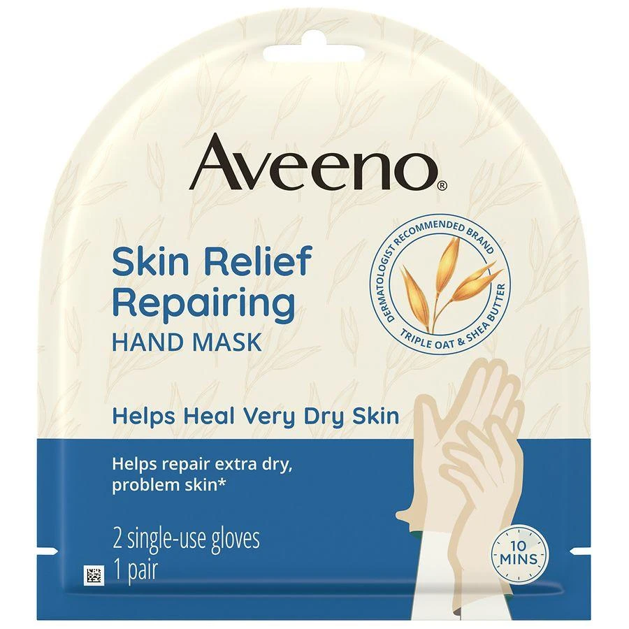 商品Aveeno|Skin Relief Repairing Hand Mask For Dry Skin Fragrance Free,价格¥34,第1张图片