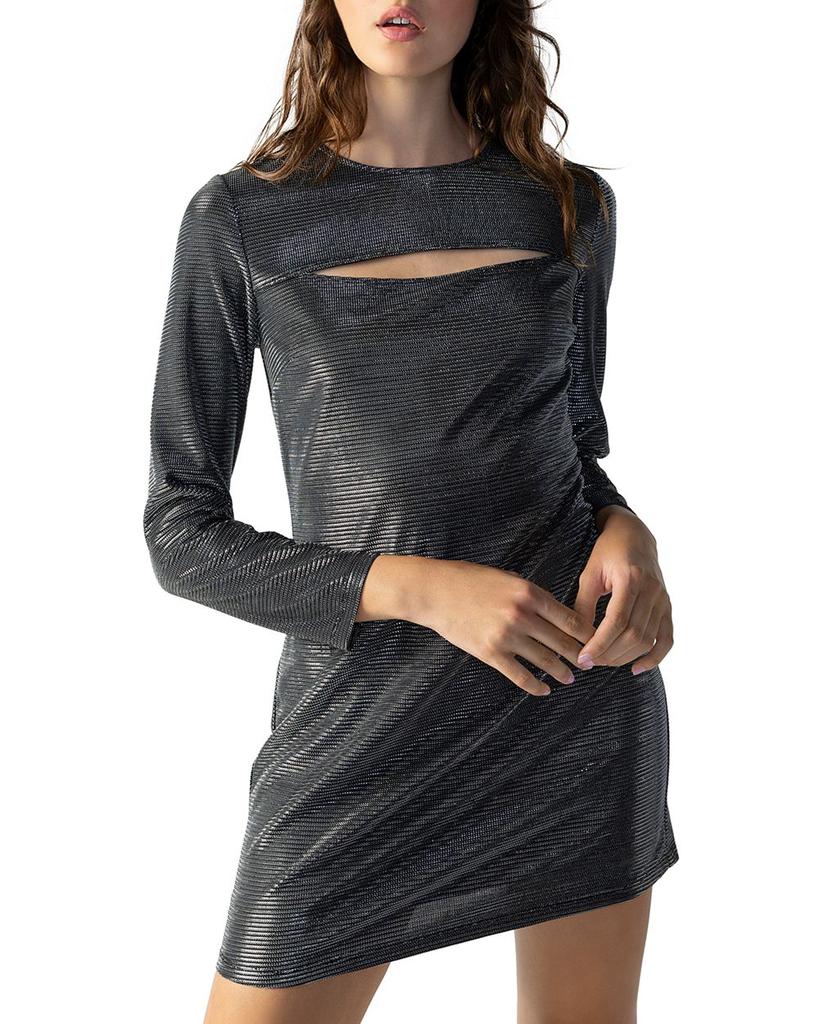 Night Disco Cutout Metallic Dress商品第4张图片规格展示