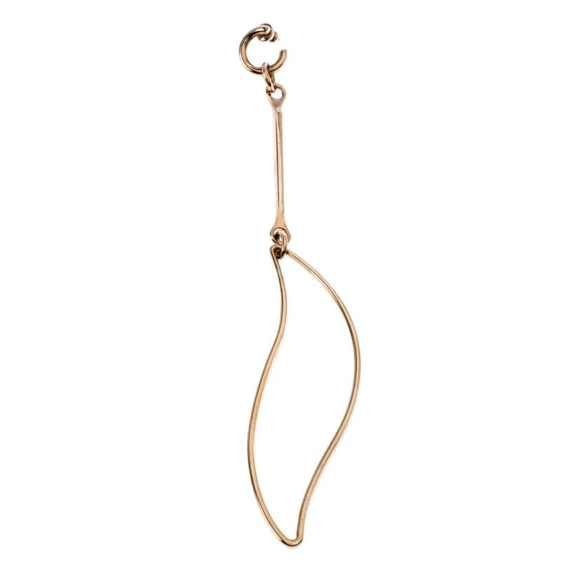 商品[二手商品] Dior|Dior Gold Tone Single Long Drop Earring,价格¥782,第1张图片