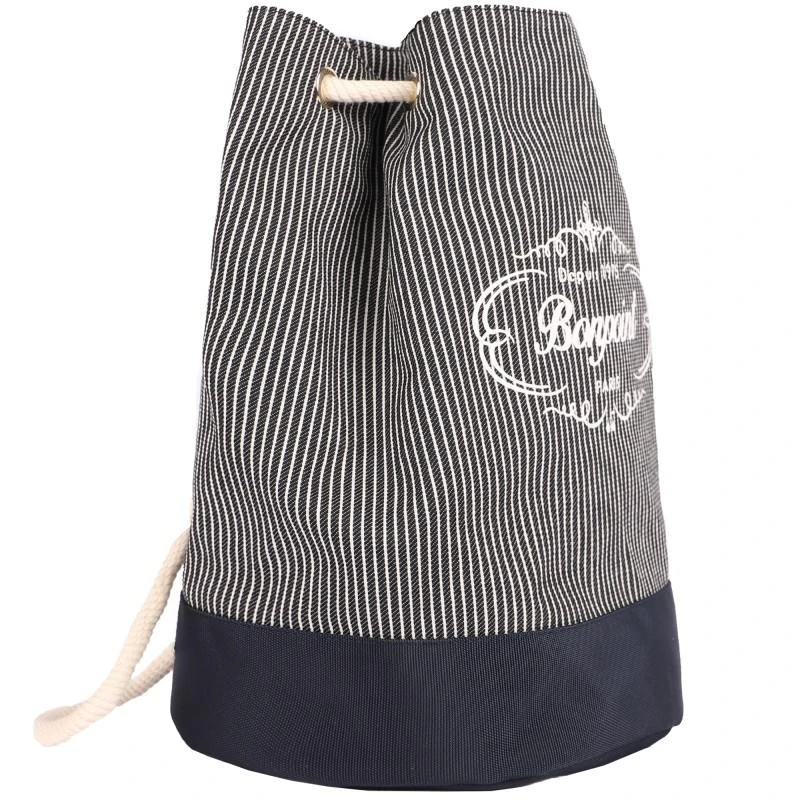 商品Bonpoint|Striped logo drawstring backpack in black,价格¥1227,第2张图片详细描述